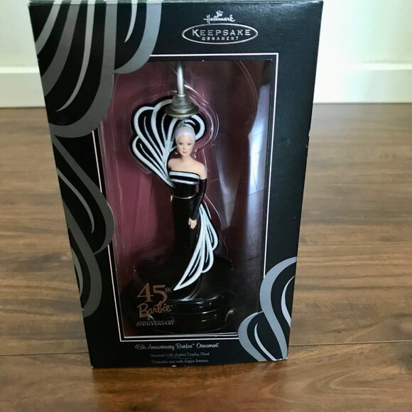 Barbie 45th Anniversary Ornament Battery Operated Display Hallmark Keepsake 2004 - Picture 5 of 9